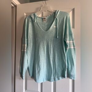 PINK Vneck Long Sleeve Crewneck